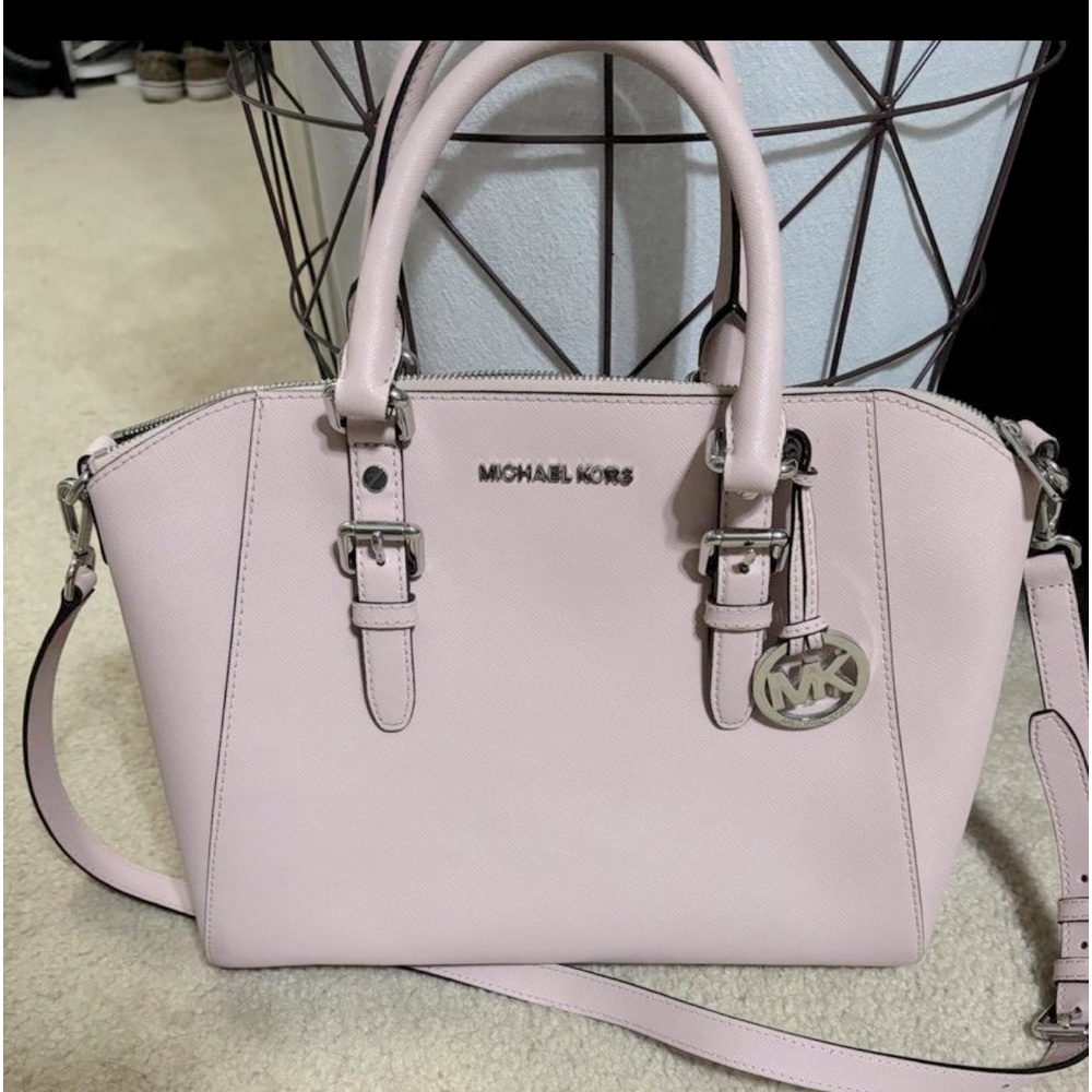 Michael Kors large light pink tote